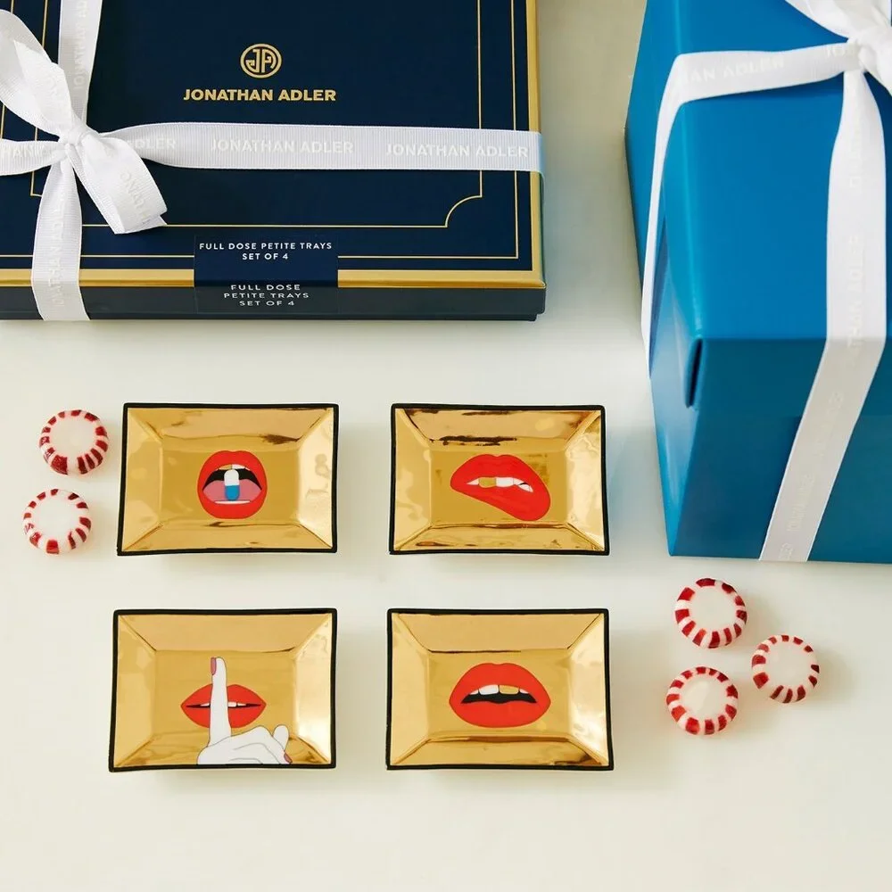 Jonathan Adler Gold Full Dose Petite Tray Set